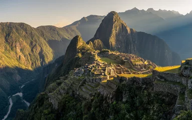 Crédence en verre imprimé Machu Picchu sunrise on the Machu Picchu