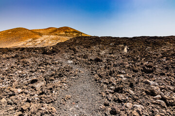 Paisajes del volcán Caldera Blanca de Lanzarote