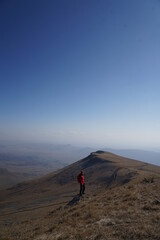 hiker in the mountains