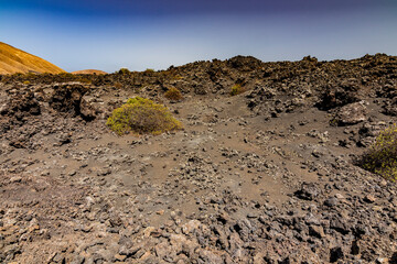 Paisajes del volcán Caldera Blanca de Lanzarote