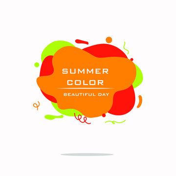 A modern abstract amoebic banner. Orange. Vector banner template. Template for use in web or print design.
