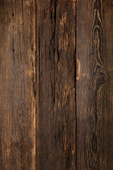 Old wood texture empty dark background, top view