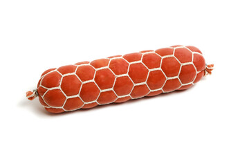 Sausage stick on a white background, isolate.