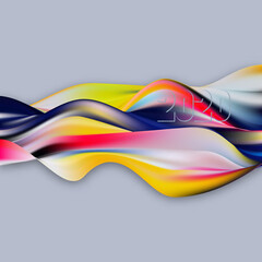 Creative geometric wallpaper. Fashionable fluid flow gradient shape composition. Background for gift card, poster on the wall, poster template, cover, banner.