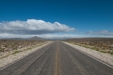 Fototapeta na wymiar Road passing through a landscape, Patagonia, Argentina