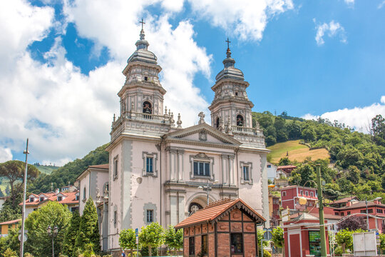 Church in Mieres (in Spanish Iglesia de San Juan) at a place called Plaza Requexu in Northern Spain Asturias