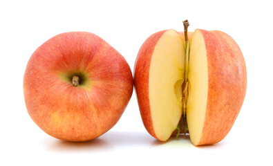 Red apple isolated on white background cutout