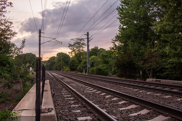 Fototapeta premium Rails at Angle