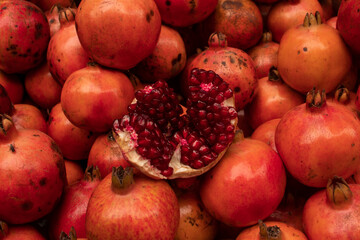 Pomegranate decoration on the street shop