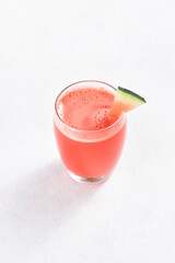 Watermelon juice in a glass