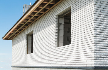 New house under construction without Windows