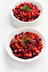 Beet salad in bowl