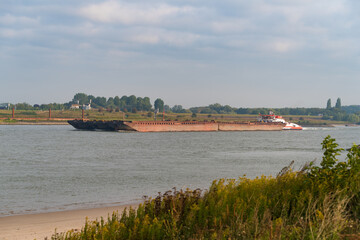 push boat on river