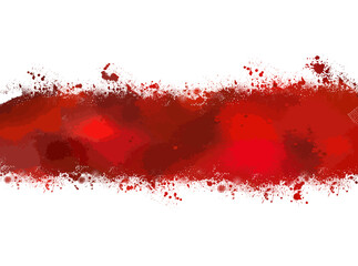Belarus watercolor protest symbol white-red-white flag icon. Hand drawn illustration, dry brush stains, strokes, spots, isolated gray background. National colors. Painted grunge style texture.