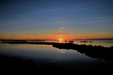 Coucher de soleil sur l'Océan à Anglet