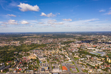 Fototapeta na wymiar Panorama miasta RADOM- krajobraz z lotu ptaka