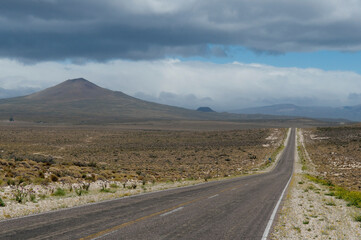 Road passing through a landscape, Patagonia, Argentina