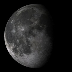 Lune Fond Noir - Moon Black Background