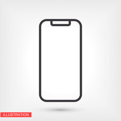 Smartphone icon in trendy flat style. Mobile phone icon. Phone symbol for your website design, smartphone smartphone logo, application in the phone. Vector illustration, EPS 10.