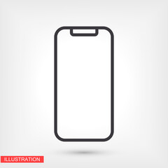 Smartphone icon in trendy flat style. Mobile phone icon. Phone symbol for your website design, smartphone smartphone logo, application in the phone. Vector illustration, EPS 10.