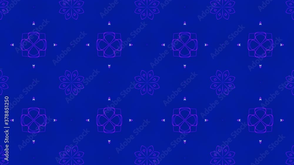 Aufkleber abstract animated kaleidoscope pattern. 3d render