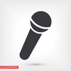 Microphone icon. Vector  Eps 10 Design Flat illustration best sound recording