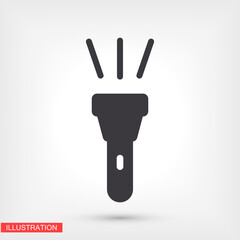 flashlight  icon. Vector  Eps 10  Lorem Ipsum Design Flat illustration best flashlight