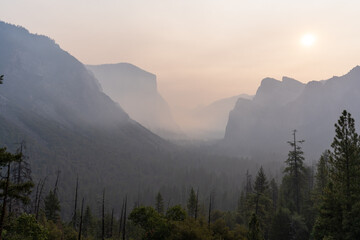 Yosemite Valley filled with smoke from California fires