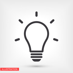 bulb icon Vector Eps 10 Lorem Ipsum Flat Design light  lamp symbol