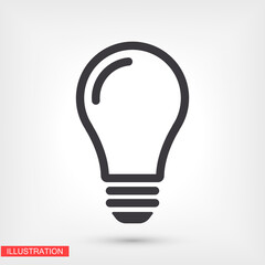 bulb icon Vector Eps 10 Lorem Ipsum Flat Design light  lamp symbol