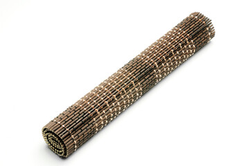 Bamboo mat on a white background