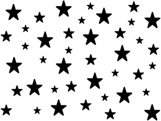 Black stars on a white backgrouond