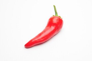 Natural hot pepper on a white background