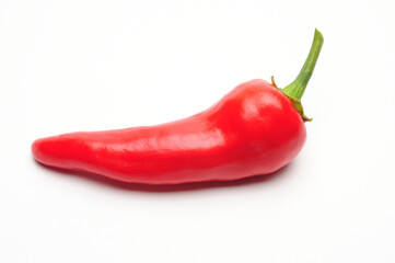 Natural hot pepper on a white background