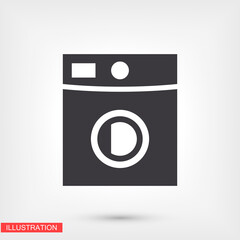 Washing machine icon. Vector  Eps 10 Flat Design wash home housework