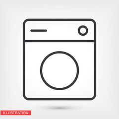 Washing machine icon. Vector  Eps 10 Flat Design wash home housework