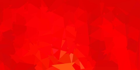 Dark red vector polygonal background.