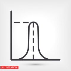Count black vector icon line linear style on the background. Best icon 10 eps illustration