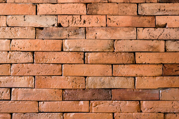 Orange brick wall texture for background