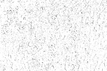 Grunge texture of an old dirty wall. Monochrome background of a distressed surface with spots, noise and graininess. Overlay template. Vector illustration