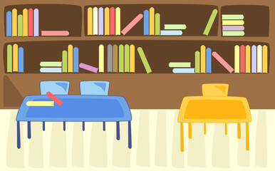 Obraz premium Interiors of a library