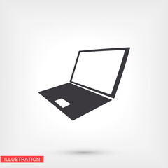 Laptop icon in trendy flat style isolated on white background. Computer symbol for your website design, logo, application. Vector иллюстратион laptop , laptop eps 10 laptop .