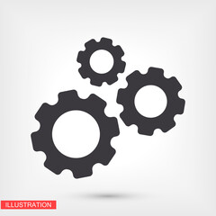 Performance outline icon gear  isolated on  background for website design, mobile apps, user interface gear . Editable stroke gear. Vector illustration, eps 10 gear