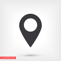Map pointer flat icon. Vector  Eps 10  navigation search engine Design Flat