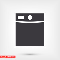 Washing machine icon. Vector  Eps 10 Flat Design wash home housework