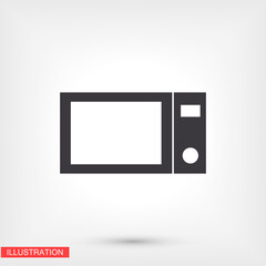 Obraz premium Microwave grill icons. for warming up. A food dish that serves as a mikrovolnovka symbol. Circle concept web buttons. Vector Microwave technology equipment.