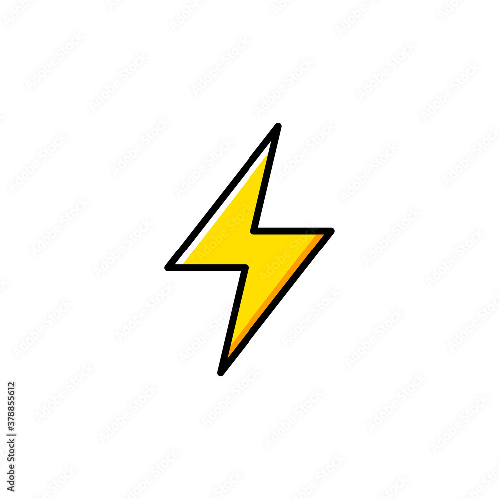 Poster flash icon. bolt of lightning vector. lightning illustration. streak of lightning sign. electric bol