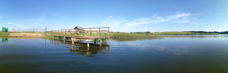 Fototapeta na wymiar Beautiful lake in Kraziai, Lithuania
