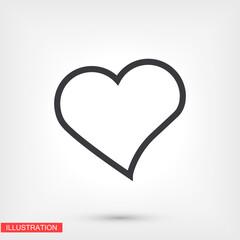 heart icon beautiful heart. love in the icon. heart vector graphics. eternal love. linear graphics 10 eps line