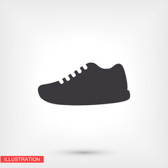 sneakers is sports. vector graphics of shoes. stylish work shoes. sneaker in flat style 10 eps. the work is done for your use.